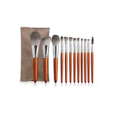 Набор кистей, Maange, для макияжа, с бежевой косметичкой, 32803, 12 шт.