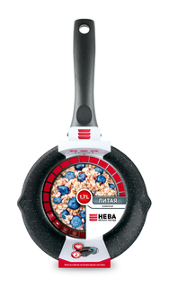 Ковш 1,7л "Каменная" Чёрный гранит н/р Нева Металл