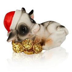 Сувенир Artus Новый год Жадный бычок на монетах 2,5 см