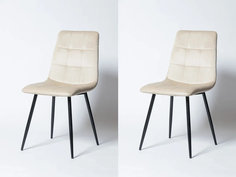 Комплект из 2-х стульев для кухни, Ла рум,OKC - 1225 светло-бежевый вельвет La Room