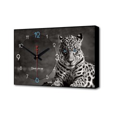 Часы-картина настенные, : Природа, Леопард, плавный ход, 57 х 35 х 4 см, 1 АА Timebox