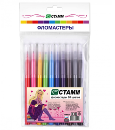 Фломастеры 10цв., в подвесе Алиса СТАММ ФА423