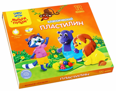 Пластилин для лепки Мульти-Пульти Енот в сказке 240 г 12 цветов