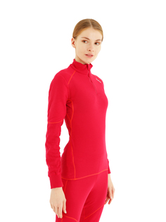 Термофутболка Odlo Shirt L/S Turtle Neck X-Warm, cerise, L