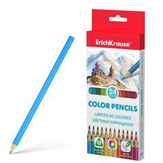 Цветные карандаши трехгранные ErichKrause 24 цвета