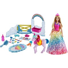 Игровой набор Barbie Дримтопия Кукла и единорог
