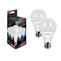 Светодиодная Лампочка Ultra Led A60 15,5W E27 4000K, комплект 2 шт.