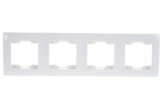 Volsten V01-21-A42-M (Рамка 4-мест.вертикальная (бел), Violet) 9975