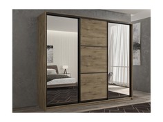 Шкаф-купе 3-х дверный Кааппи 3 Дуб Эвок Прибрежный 240х60х230 см РВ мебель