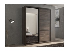 Шкаф-купе 2-х дверный Кааппи 2 Орех Тьеполло 160х60х230 см РВ мебель