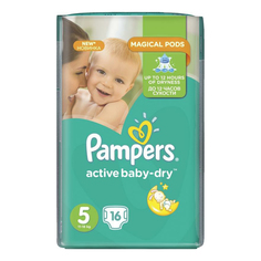 Подгузники Pampers Active Baby-dry р 5, 11-18 кг 16 шт