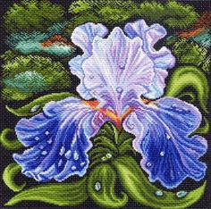 Рисунок на ткани «Сиреневый ирис» Матренин посад