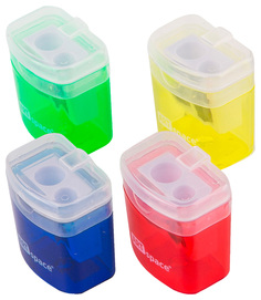 Точилка пластик с контейнером 2 отверстия ArtSpace SH_8623