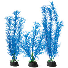 Набор растений для аквариума Laguna Амбулия, синие, 100 мм, 200 мм, 300 мм, 3 шт