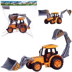 Машинка "Трактор", пластмассовая, инерционная Junfa Toys
