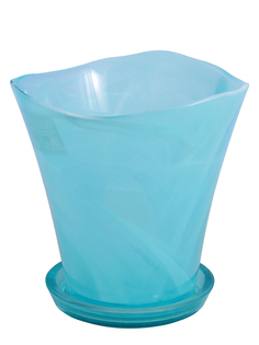 Цветочный горшок NiNaGlass Кристина 4840156751_ голубой