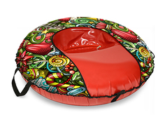 Санки надувные Тяни-толкай тюбинг оксфорд xmas comfort, диаметр 107 см 7251-RT