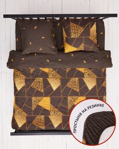 Постельное белье с простыней на резинке, бязь "Всё себе" "Черта"; 2.0 простыня 160х200 нав