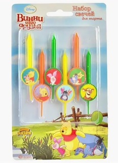 Свечи для торта" Disney Bинни и друзья" 6 шт./уп. (Цв: Разноцветный ) No Brand