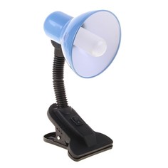 Лампа настольная Е27, с выкл. на зажиме (220В) голубая (108В) Risalux