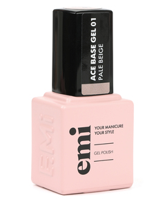 База для гель-лака №01 Pale Beige / E.MiLac Ace Base Gel 9 мл EMI