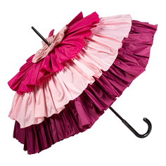 Зонт-трость женский механический GUY DE JEAN 888-LM Can Can Prune, фуксия, розовый