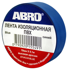 Изолента ABRO, синяя (ЕT-912)