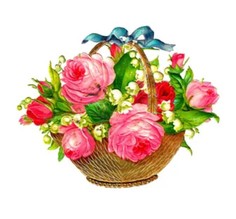 Алмазная мозаика картина стразами Корзина с цветами, 30х40 см No Brand