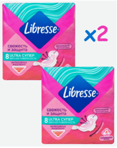 Либресс Libresse Прокладки Ultra Super 8 шт - 2 штуки No Brand