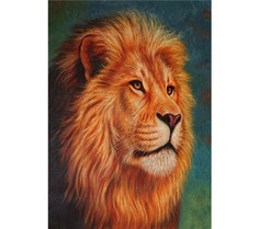 Алмазная мозаика картина стразами Лев, 40х50 см No Brand