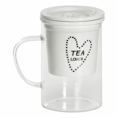 Кружка заварочная Ad trend Tea Lover с ситечком и крышкой 480 мл в ассортименте