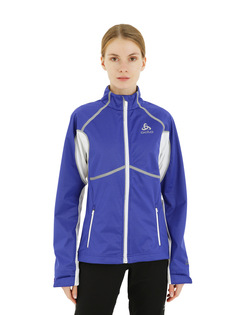 Спортивная ветровка женская Odlo Jacket Frequency X синяя XL