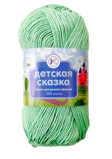 Пряжа ПНК Кирова Детская сказка, 100 г, 250 м, №2102 мятный, 1 шт