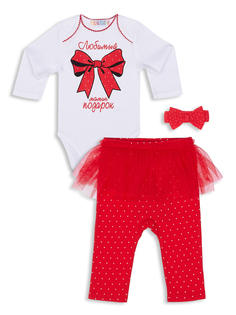 Комплект одежды новорожденным Me&We NG220-J739-398 Белый/Красный-68