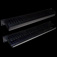 Кабельный органайзер 19" c крышкой на 24 порта, 2U Lanmaster