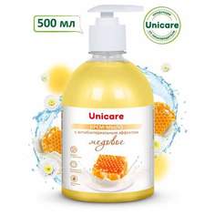 Жидкое мыло UNICARE, 500мл., "Медовое", арт. 608156 - (4 шт.) No Brand