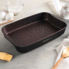 Противень Granit Ultra, 33,5×22×5,5 см, антипригарное покрытие, цвет бордовый Kukmara