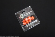 DA0011 Набор из 7 кубиков для ролевых игр оранжевый блистер с мешочком Звезда