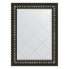 Зеркало настенное с гравировкой в раме Evoform BY 4096 черный ардеко