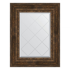 Зеркало настенное с гравировкой в раме Evoform BY 4043 состаренное дерево с орнаментом