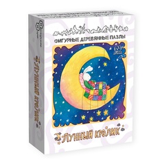 Фигурный деревянный пазл Нескучные игры Детская серия Лунный кролик, 69 элементов