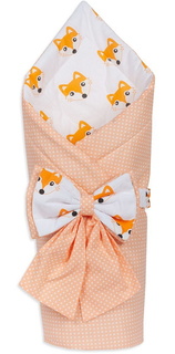 Конверт-одеяло Чудо-Чадо Времена года/лисички 90 х 90 см, цвет: белый/оранжевый