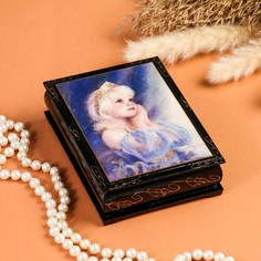 Шкатулка «Принцесса», 10×14 см, лаковая миниатюра No Brand