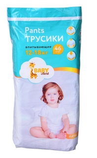Подгузники-трусики Baby Island ХХL (12-18 кг) 46 шт No Brand