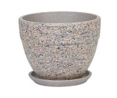 Горшок Студия-Декор Лунный камень №4 18 см серый