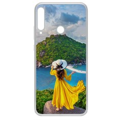 Чехол-накладка Krutoff Clear Case Платье летнее женское для Honor 9C