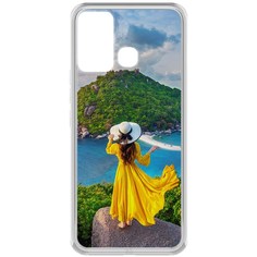 Чехол-накладка Krutoff Clear Case Платье летнее женское для Infinix Hot 12 Play