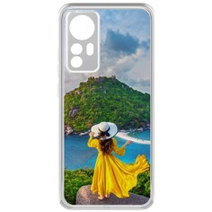 Чехол-накладка Krutoff Clear Case Платье летнее женское для Xiaomi 12