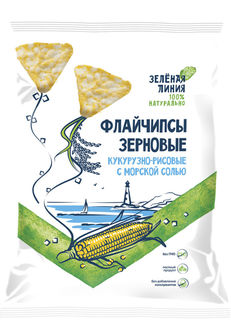Флайчипсы Зеленая линия кукурузно-рисовые с морской солью 40 г