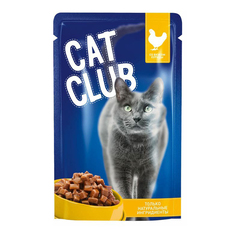 Влажный корм для кошек Cat Club с курицей, 85 г